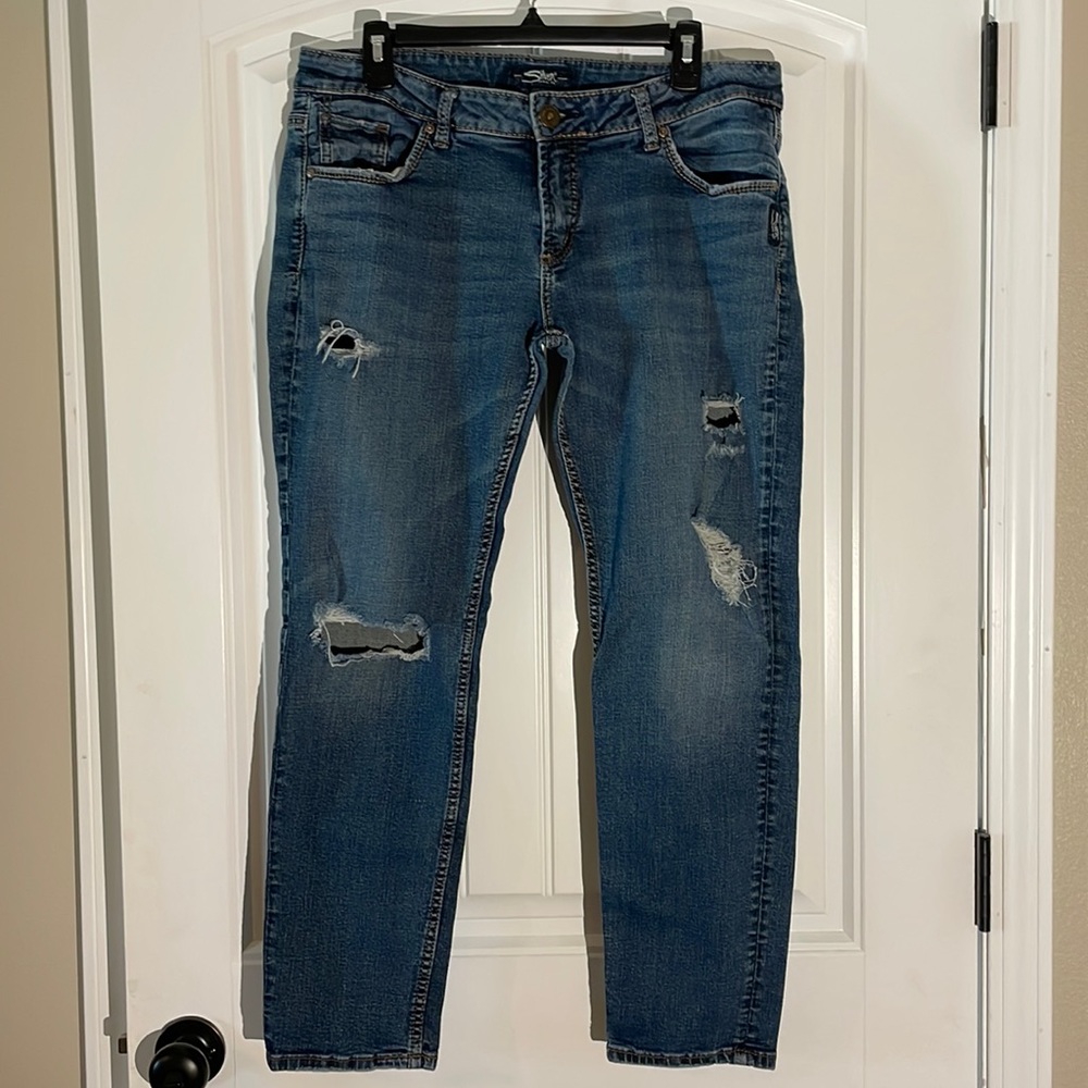 EUC- Women’s Silver Crop Jeans W31